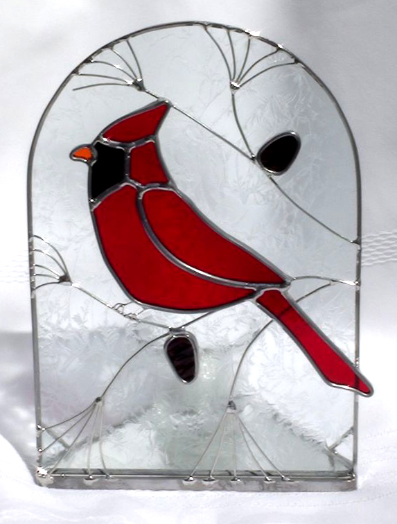 cardinal candle holder